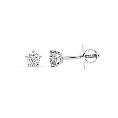 Moonlit Solitaire Stud Earrings