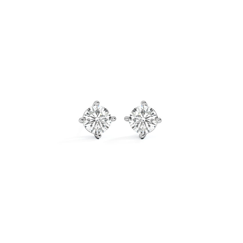 Mountain Solitaire Stud Earrings  