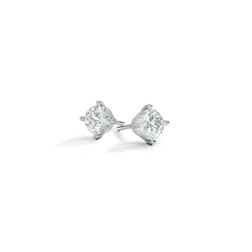 Mountain Solitaire Stud Earrings