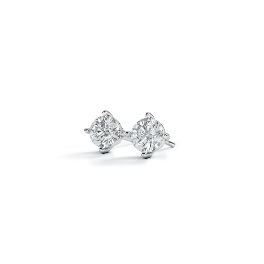 Mountain Solitaire Stud Earrings