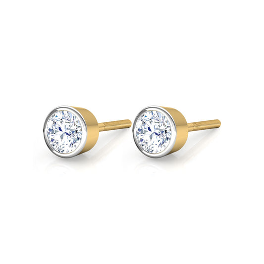 Lantern Solitaire Stud Earrings  