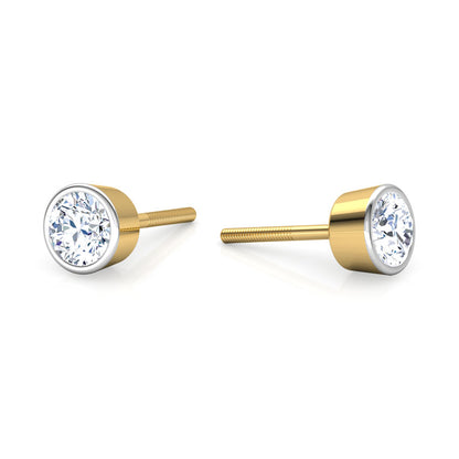Lantern Solitaire Stud Earrings