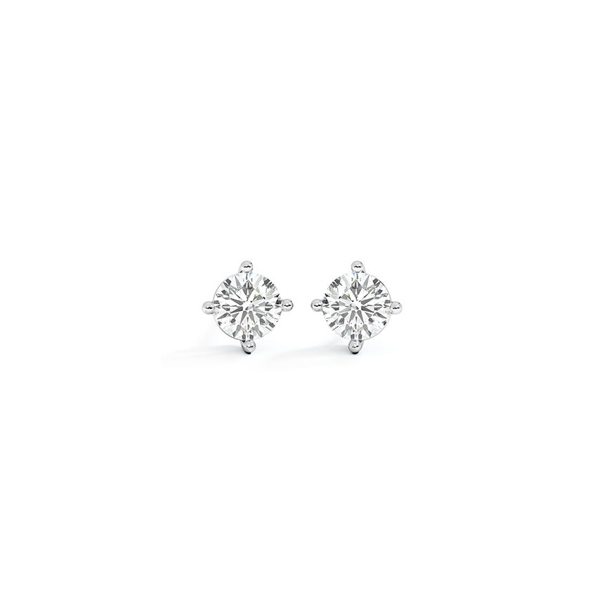 Key Solitaire Stud Earrings  