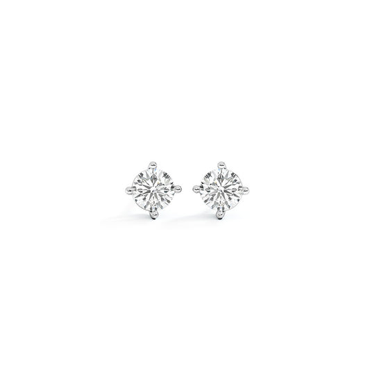 Key Solitaire Stud Earrings  