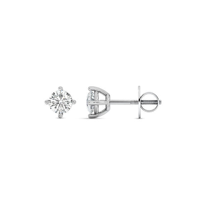 Key Solitaire Stud Earrings