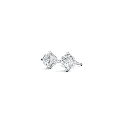 Key Solitaire Stud Earrings