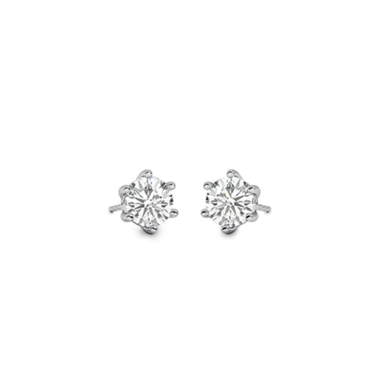 Shining Solitaire Stud Earrings  