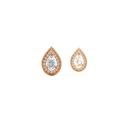 Pearl Halo Diamond Stud Earrings