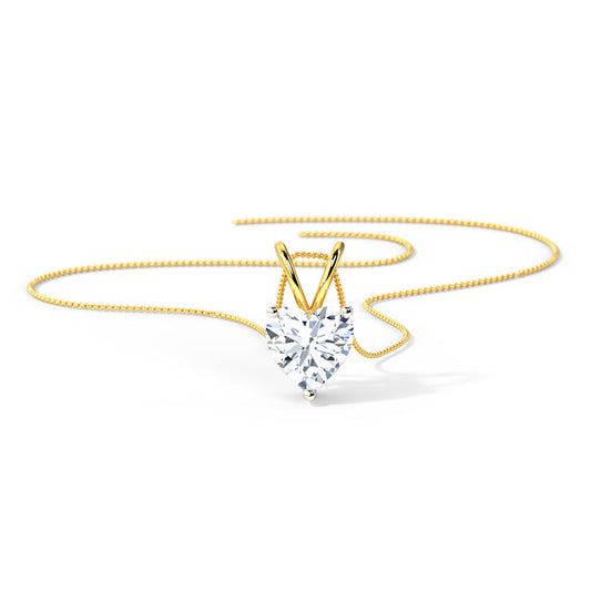 Vista Heart Solitaire Pendant  
