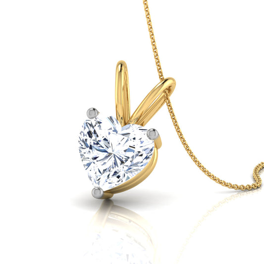 Looping Heart Solitaire Pendant  