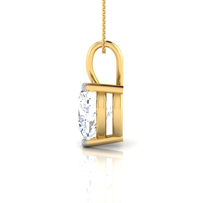 Looping Heart Solitaire Pendant