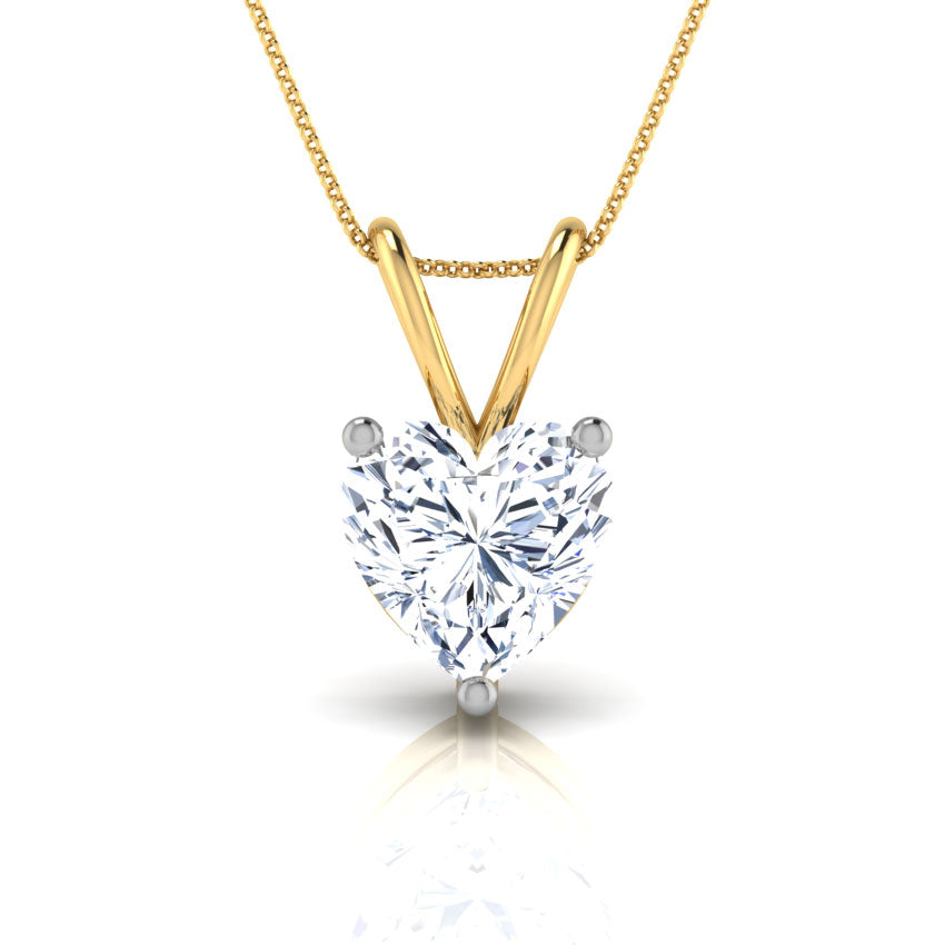 Looping Heart Solitaire Pendant