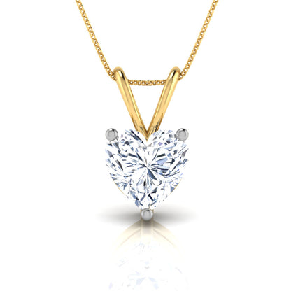 Looping Heart Solitaire Pendant