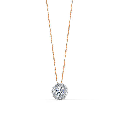Halo Pendant Solitaire Medallion  
