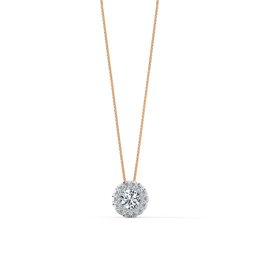Halo Pendant Solitaire Medallion  