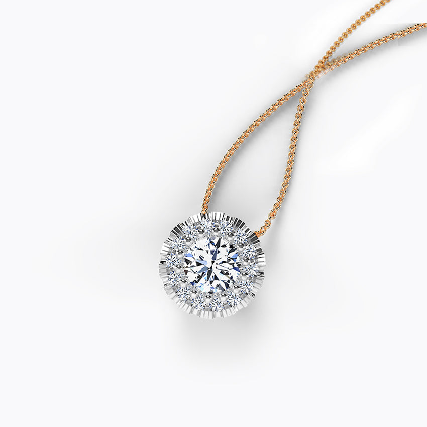 Halo Pendant Solitaire Medallion