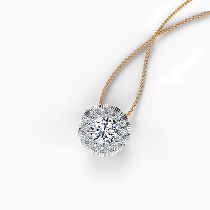 Halo Pendant Solitaire Medallion