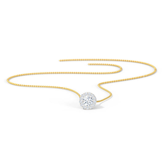 Radiant Disc Solitaire Pendant  
