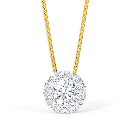 Radiant Disc Solitaire Pendant
