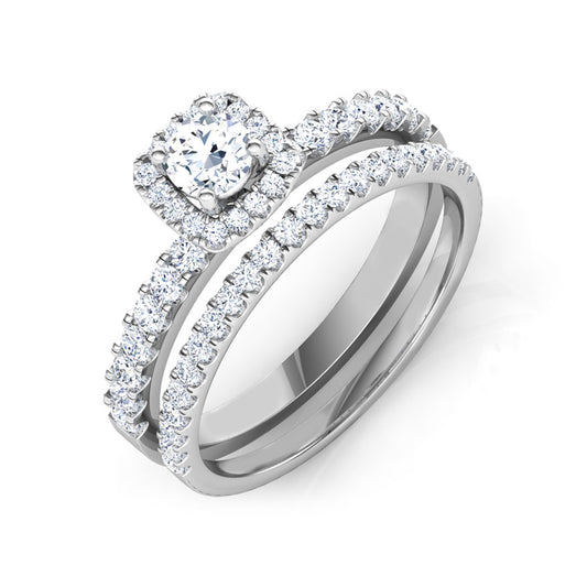 Twilight Solitaire Bridal Ring Set  