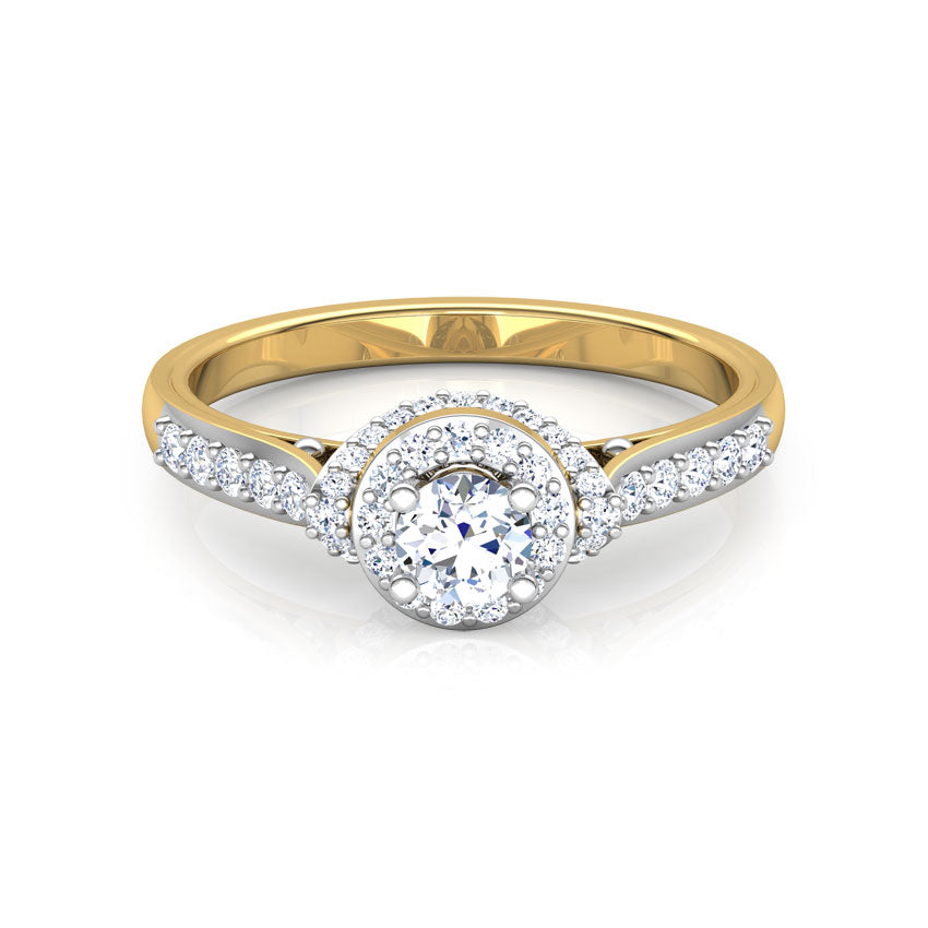 Kylie Halo Solitaire Ring