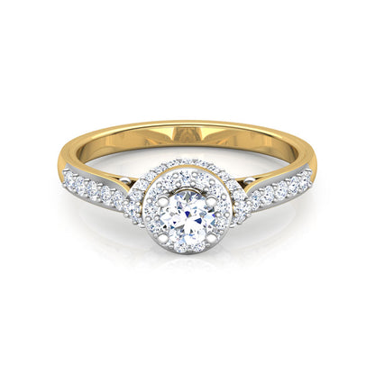 Kylie Halo Solitaire Ring