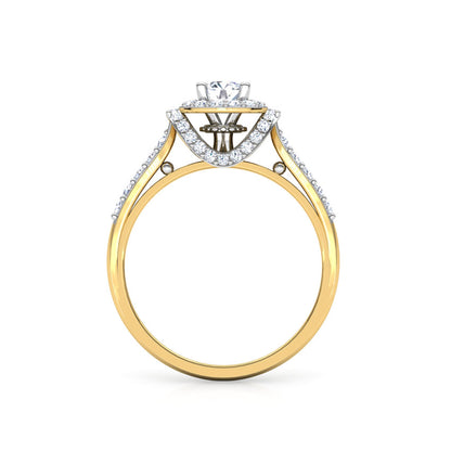 Kylie Halo Solitaire Ring