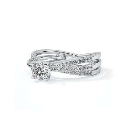 Serenity Streaks Solitaire Ring