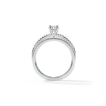 Serenity Streaks Solitaire Ring