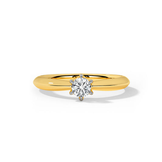 Chic Swanky Solitaire Ring  