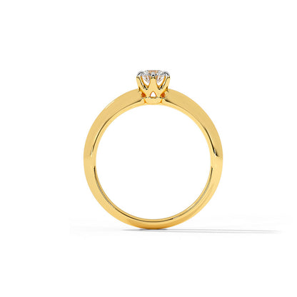 Chic Swanky Solitaire Ring