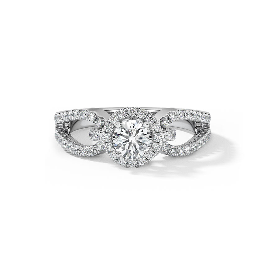 Ella Hoop Solitaire Ring  