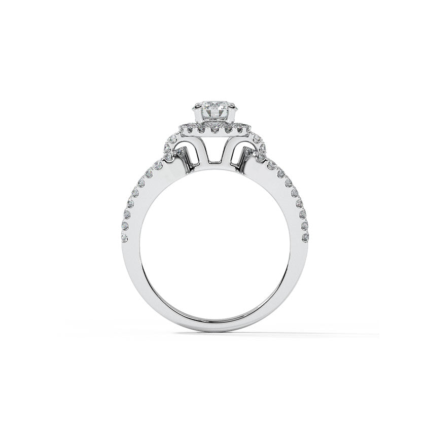 Ella Hoop Solitaire Ring