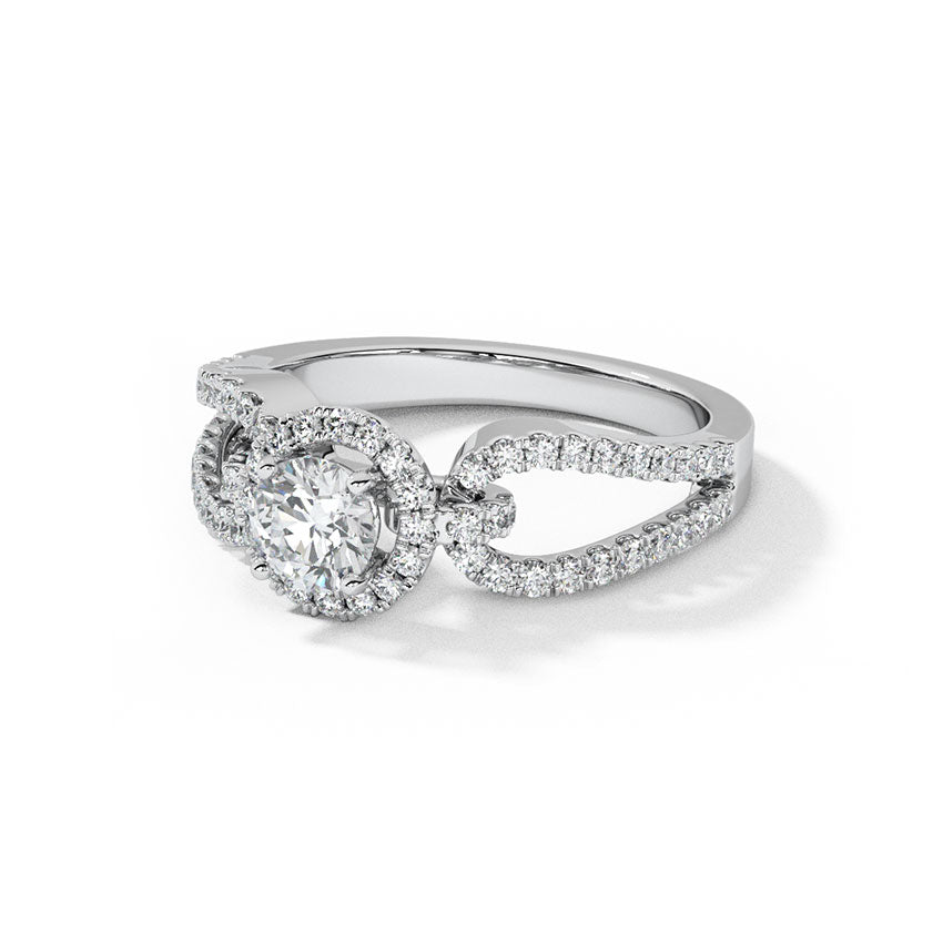 Ella Hoop Solitaire Ring