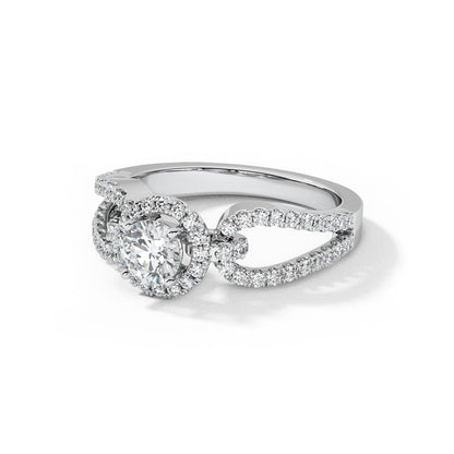 Ella Hoop Solitaire Ring
