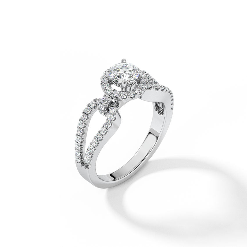 Ella Hoop Solitaire Ring