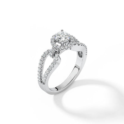 Ella Hoop Solitaire Ring