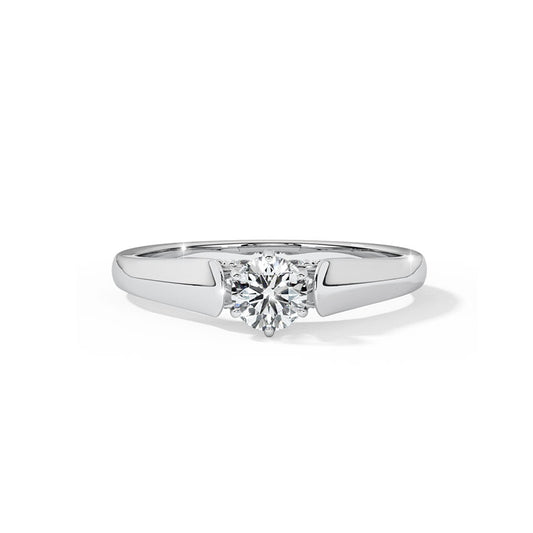 Sparkle & Spiral Solitaire Ring  