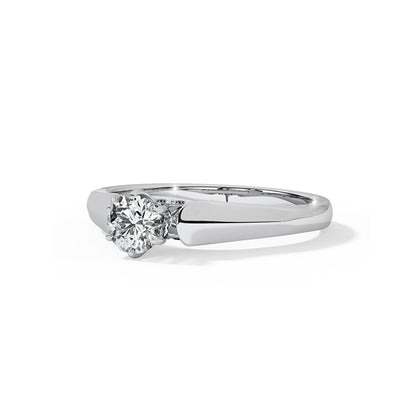 Sparkle & Spiral Solitaire Ring