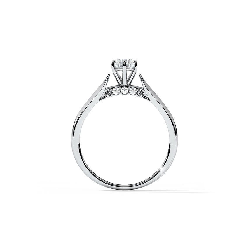 Sparkle & Spiral Solitaire Ring