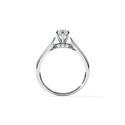 Sparkle & Spiral Solitaire Ring