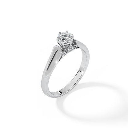 Sparkle & Spiral Solitaire Ring