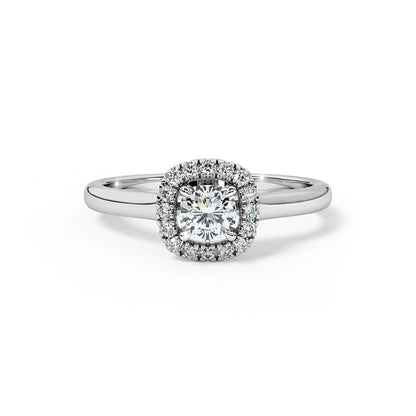 Quiet Diamond Solitaire Ring  