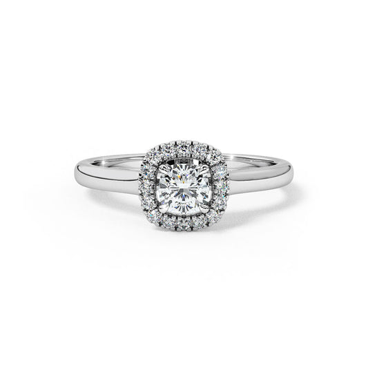 Quiet Diamond Solitaire Ring  