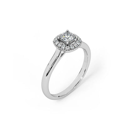 Quiet Diamond Solitaire Ring