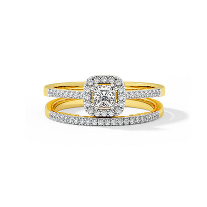 Sunbeam Solitaire Bridal Ring Set  