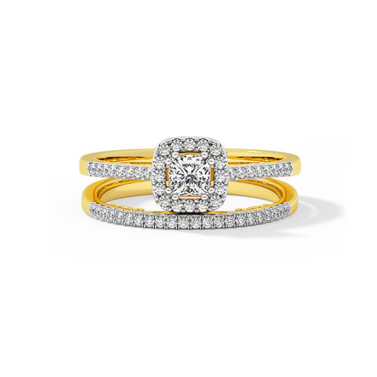 Sunbeam Solitaire Bridal Ring Set  