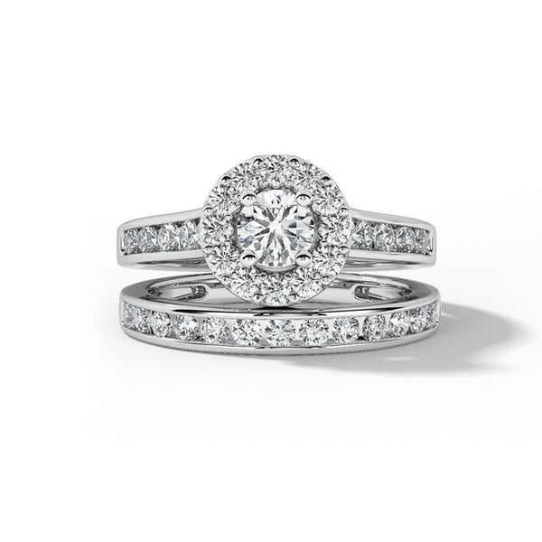 Dazzle Solitaire Bridal Ring Set  