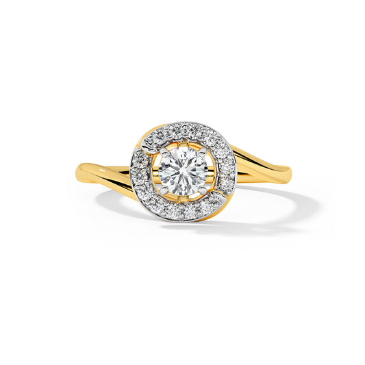 Leslie Halo Solitaire Ring  