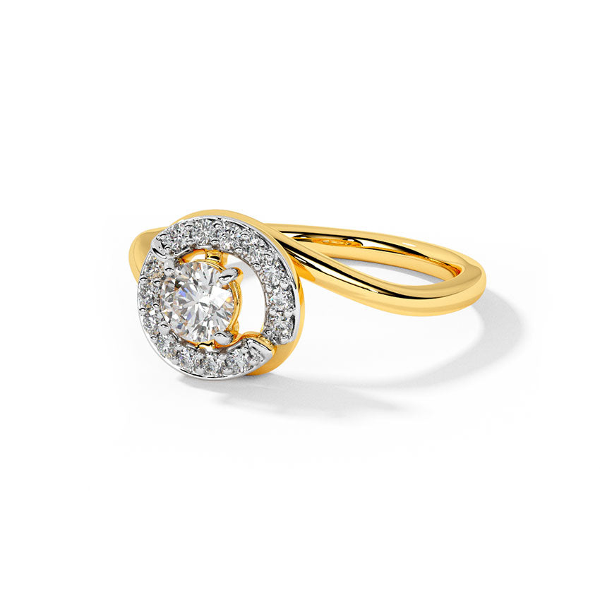 Leslie Halo Solitaire Ring